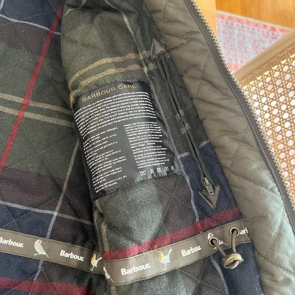 Barbour Dark Green Utility Jacket with Fur Trim - Picture 7 of 7